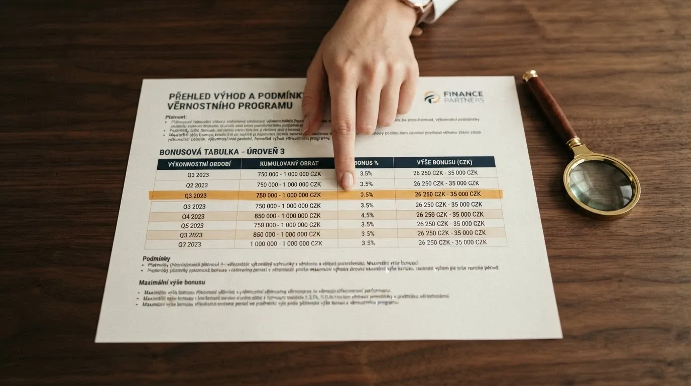 Tabulka bonusových podmínek s požadavky na protočení